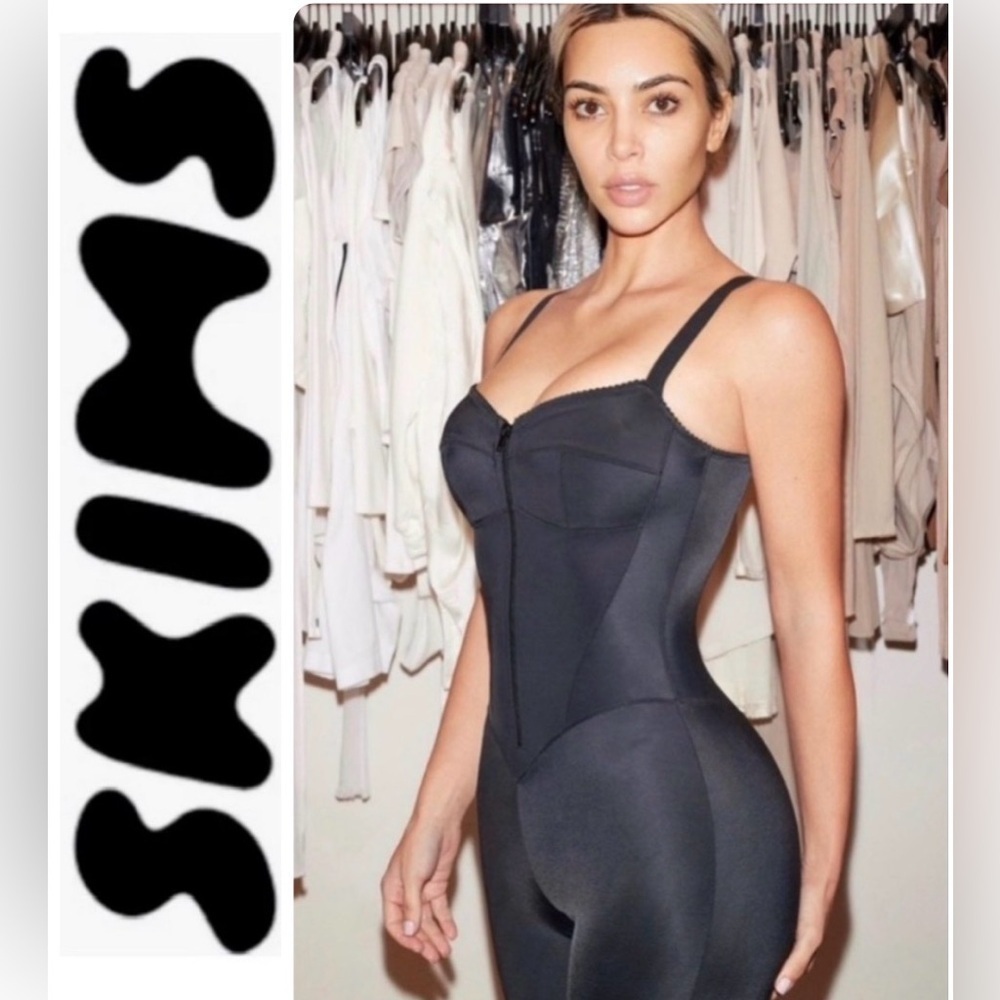 SKIMS Black Glam Catsuit- size 2X